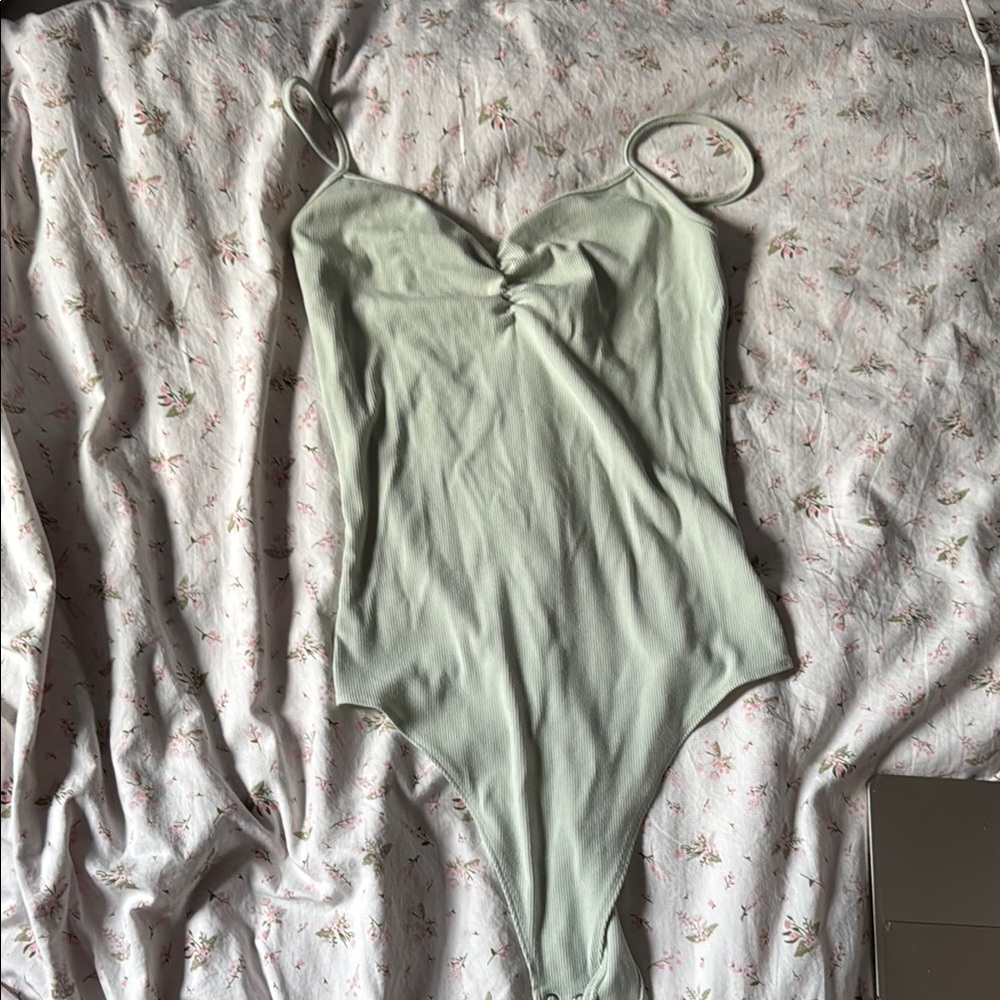 Mint Green Spaghetti Strap Bodysuit